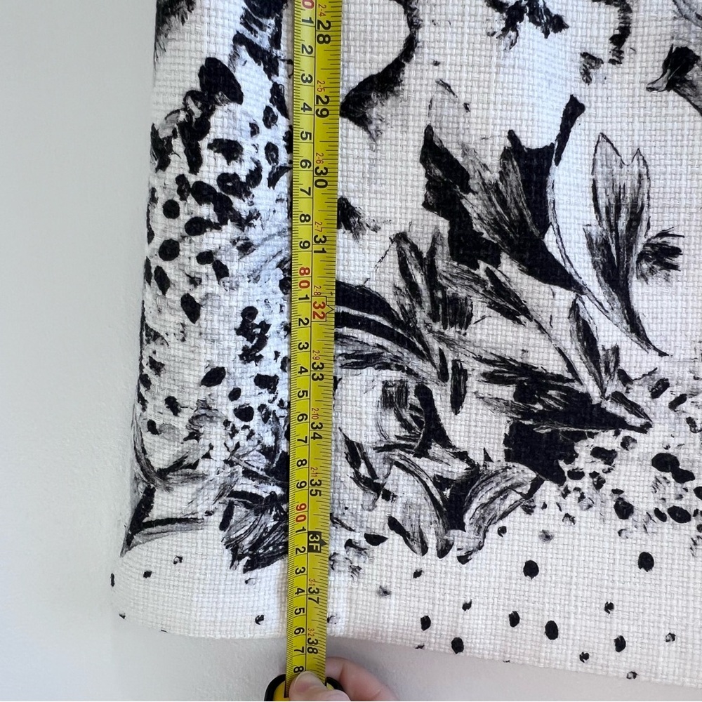 Yeohlee Floral print Sheath Midi Dress Cap Sleeves, Boat Neck, Black & White, 8 - Picture 12 of 13